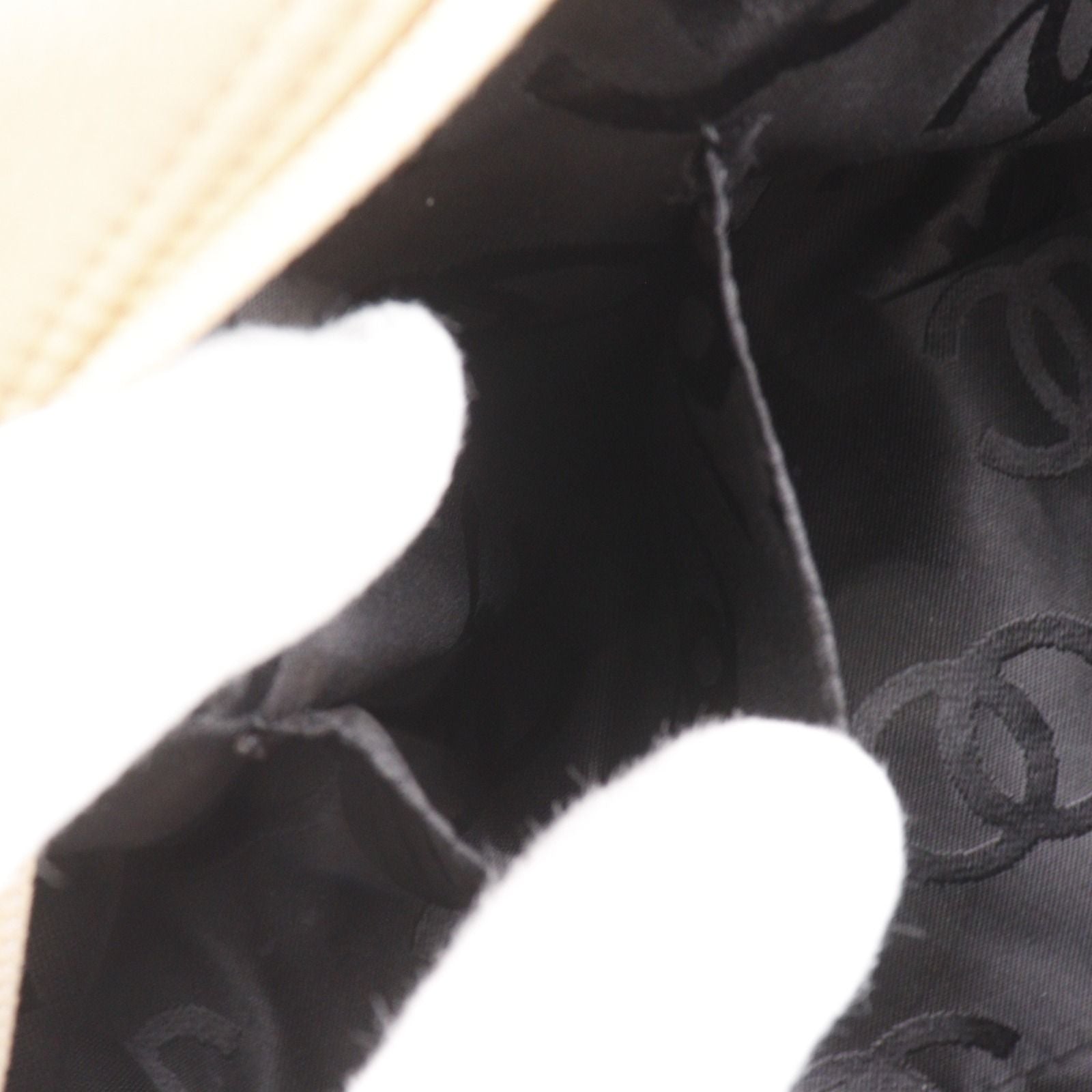 Chanel Bowling Bag Cambon Line Leather Beige Tote — view 8