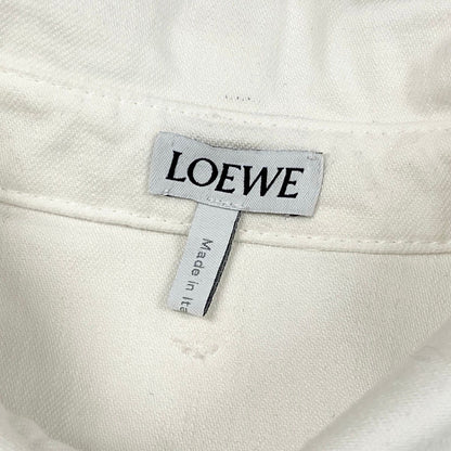 Loewe Denim Bow Tie Shirt White Cotton Blouse — view 7