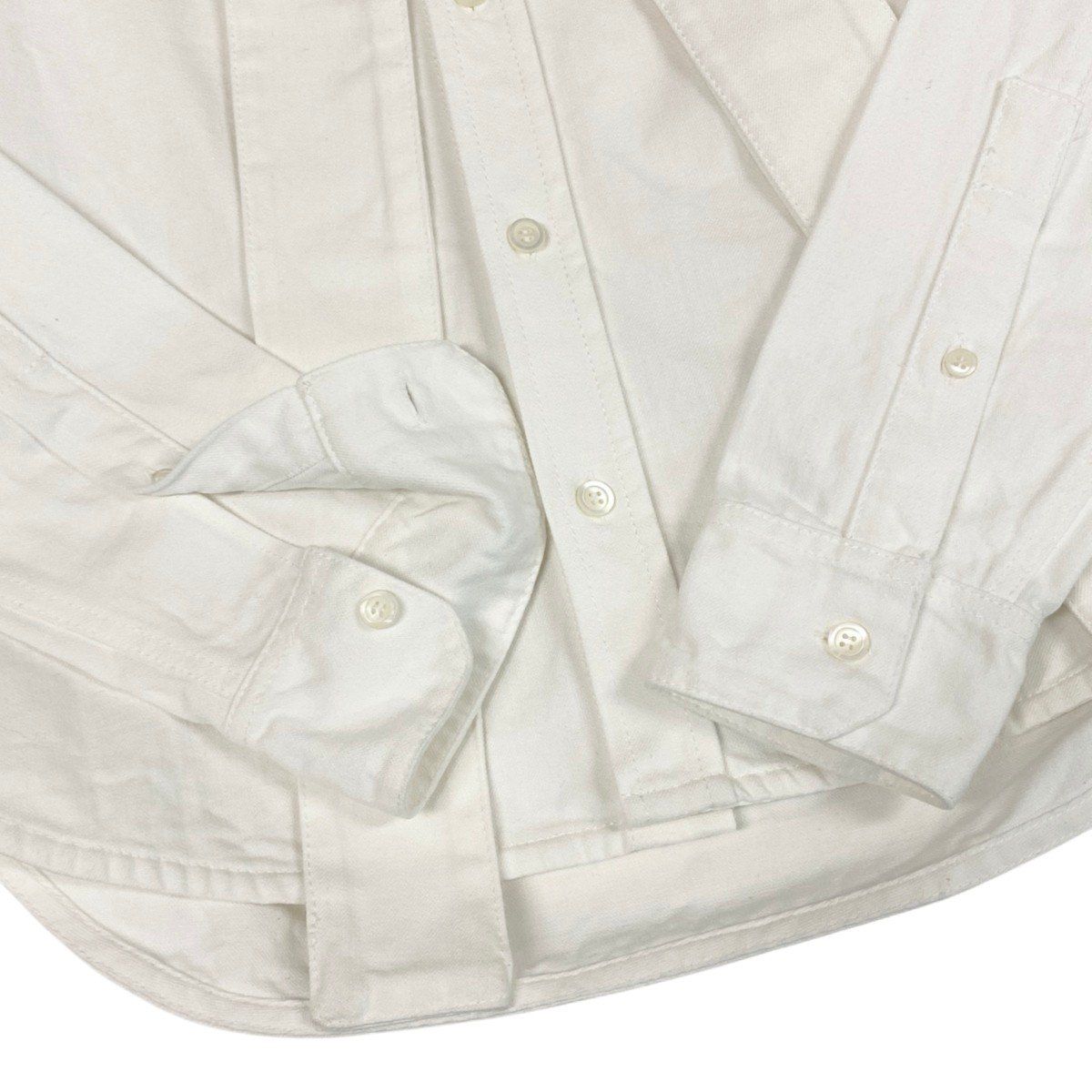Loewe Denim Bow Tie Shirt White Cotton Blouse — view 6