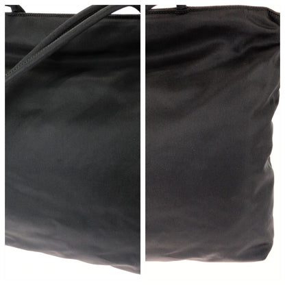 Prada Tessuto Black Silver Nylon Shoulder Bag — view 5