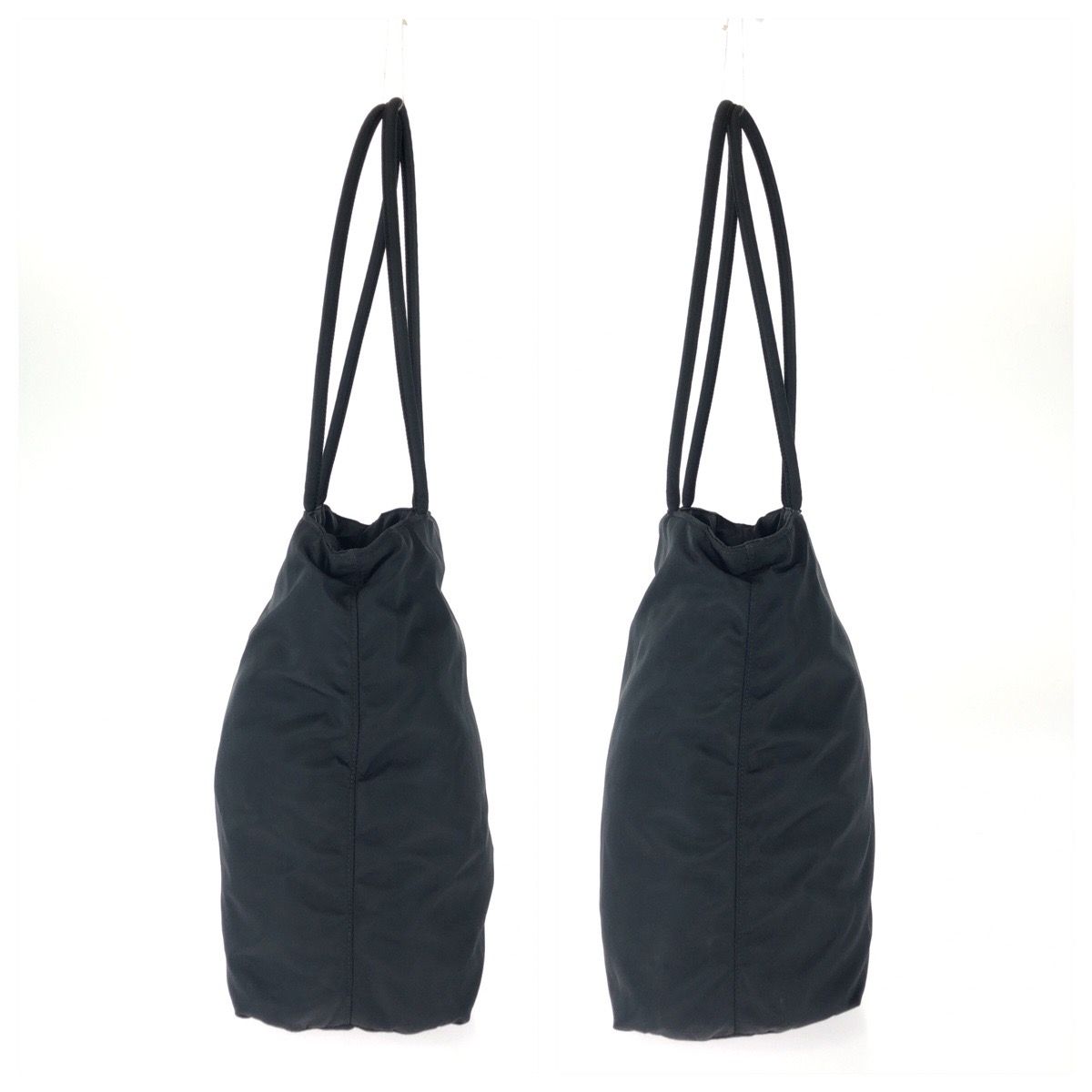 Prada Tessuto Black Silver Nylon Shoulder Bag — view 8