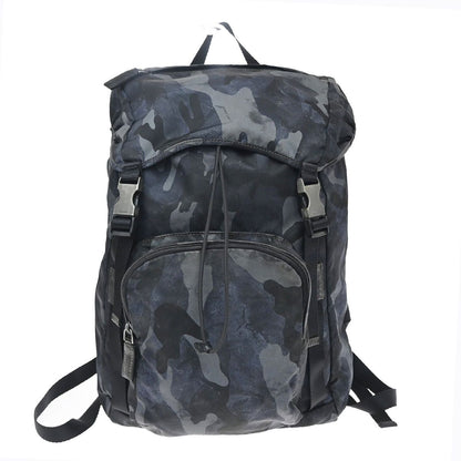 Prada Backpack Camouflage Nylon Blue