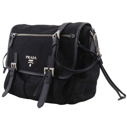 Prada Logo Nylon Black Shoulder Bag — view 2