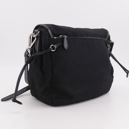 Prada Logo Nylon Black Shoulder Bag — view 3