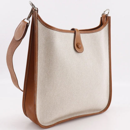 Hermes Evelyne 1 PM Toile H Brown Shoulder Bag — view 3