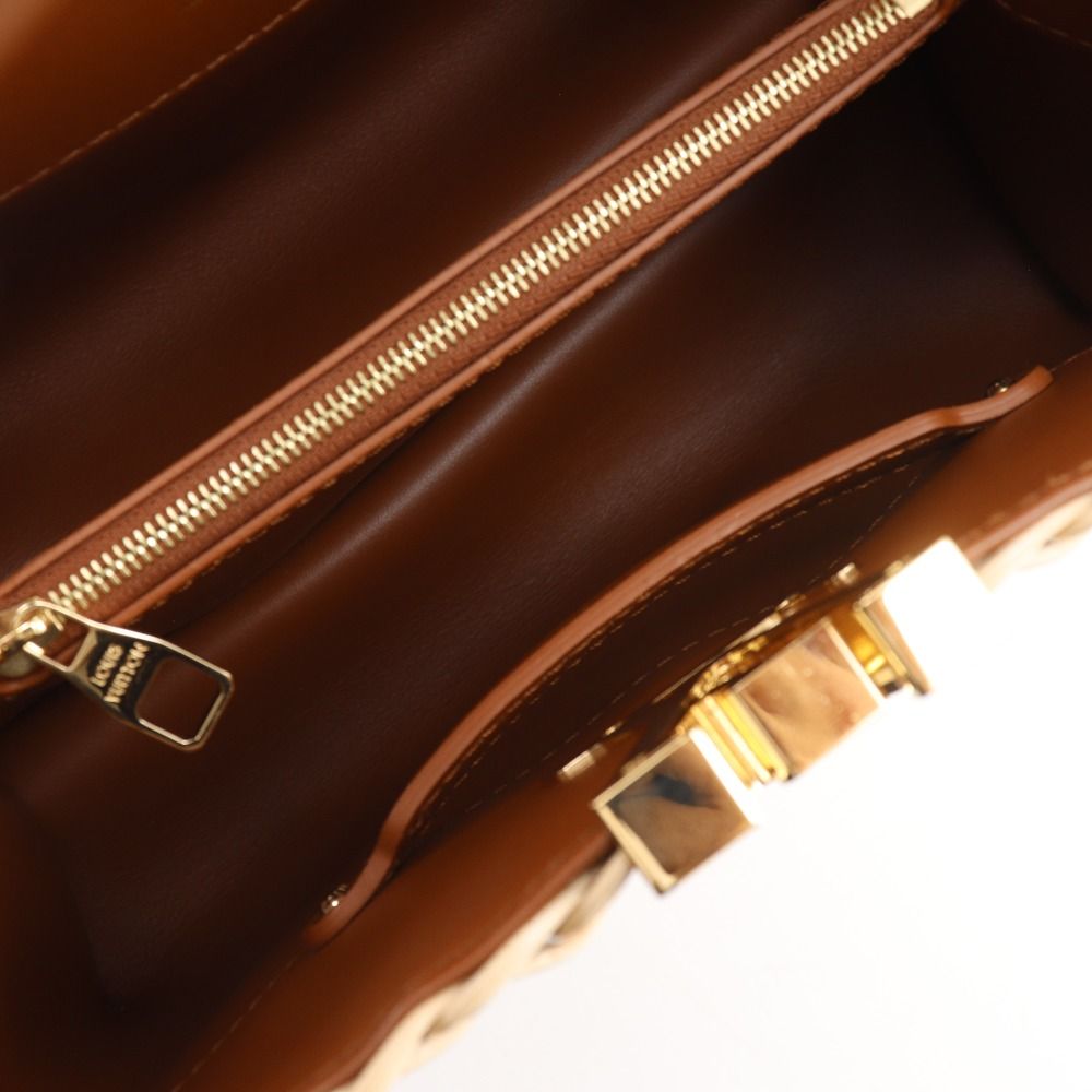 Louis Vuitton Capucines BB Rattan Calfskin Tan Brown Handbag — view 8