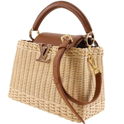 Louis Vuitton Capucines BB Rattan Calfskin Tan Brown Handbag — view 2