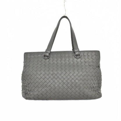 Bottega Veneta Intrecciato Nappa Medium Top Handle Shoulder Bag 2-Way Gray — view 2