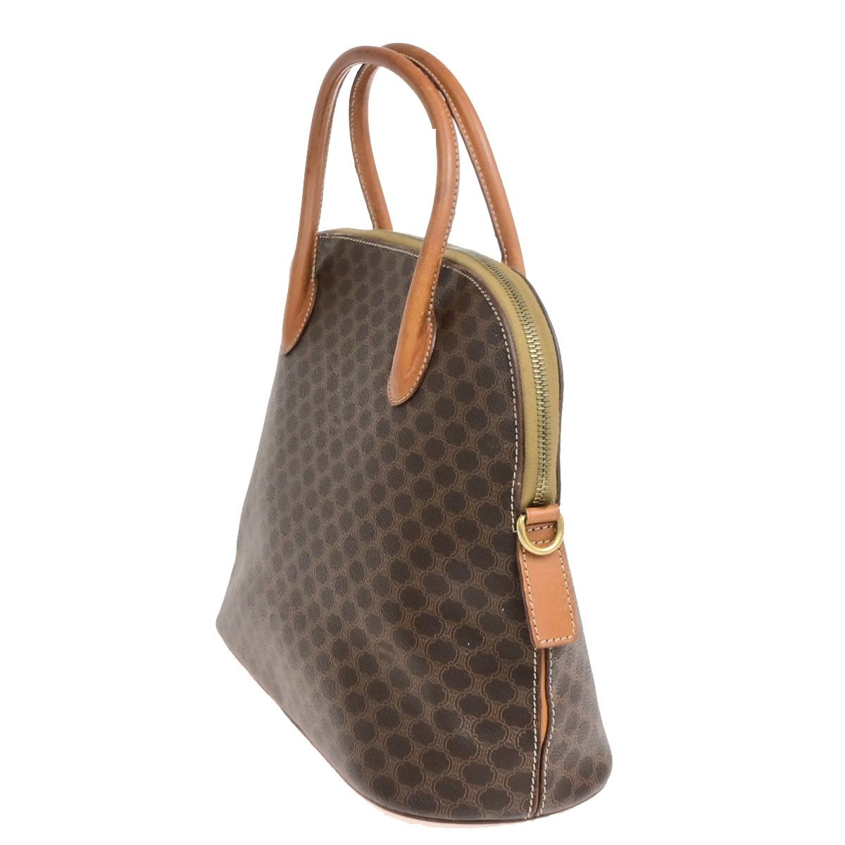 Celine Macadam Handbag Brown Leather — view 2