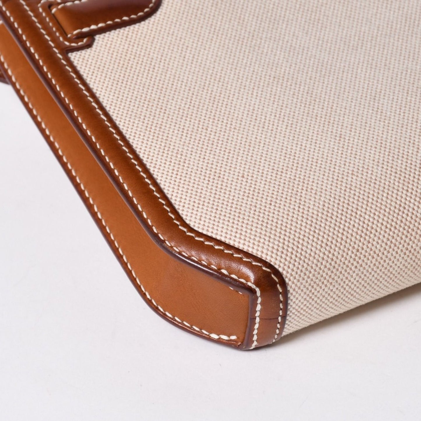 Hermes Kelly Depeches 25 Clutch Beige Brown Toile H Barenia Time — view 8