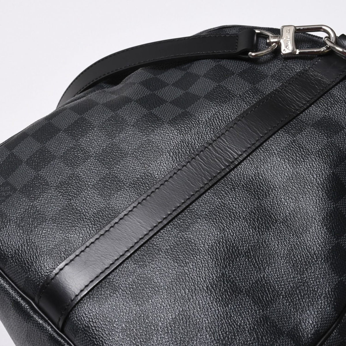 Louis Vuitton Keepall Bandouliere 55 Boston Bag Damier Graphite Black — view 7