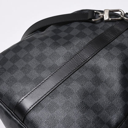 Louis Vuitton Keepall Bandouliere 55 Boston Bag Damier Graphite Black — view 7