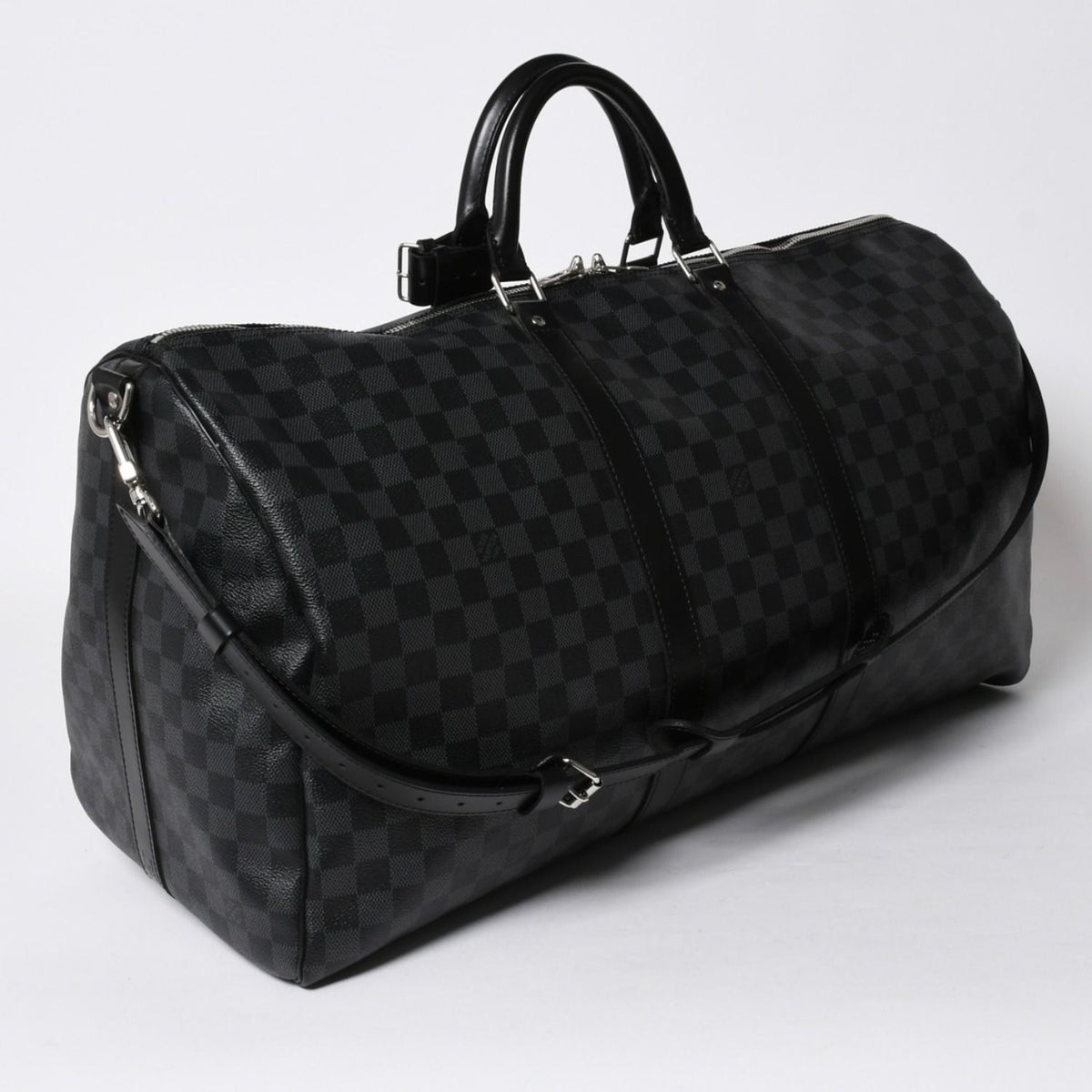 Louis Vuitton Keepall Bandouliere 55 Boston Bag Damier Graphite Black — view 3