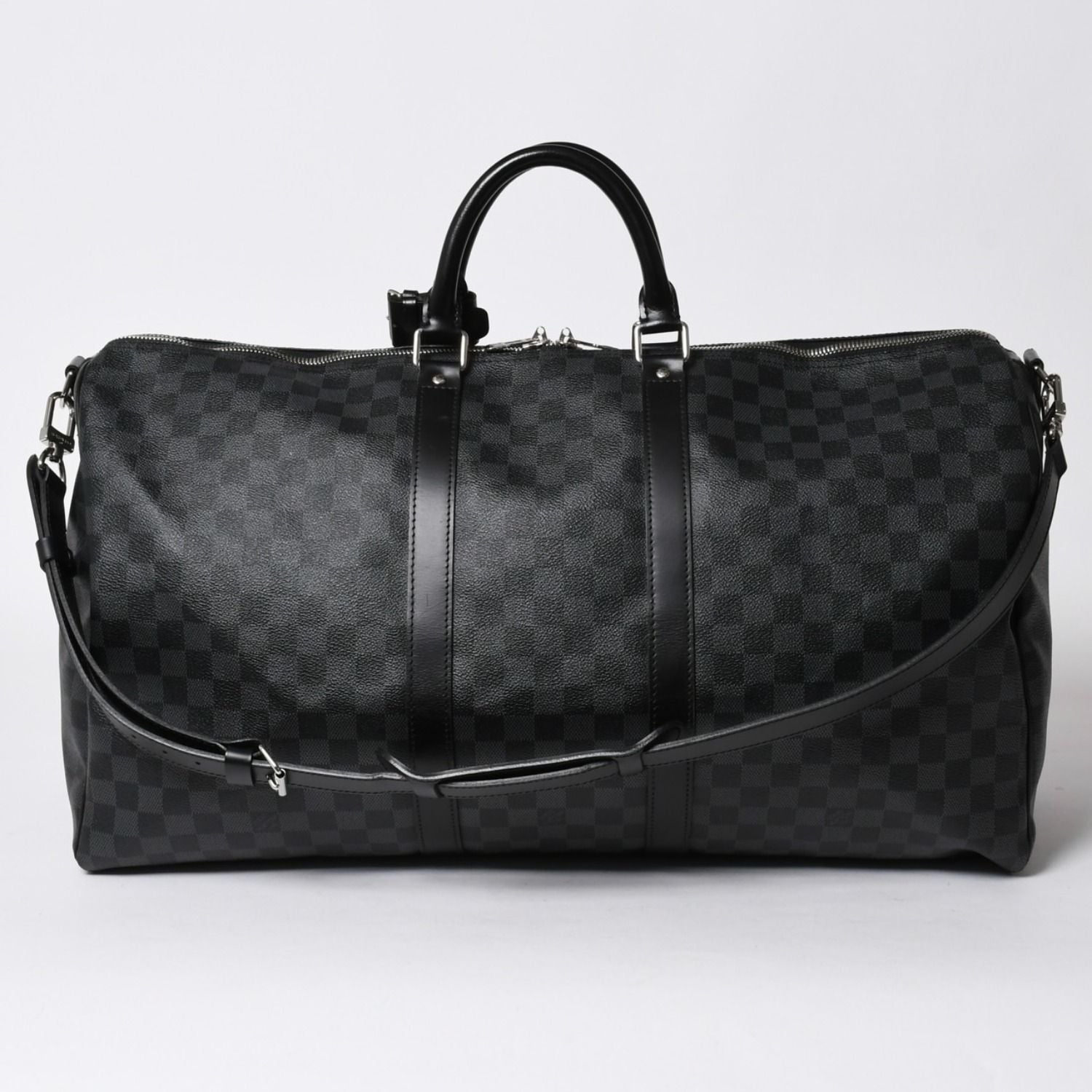 Louis Vuitton Keepall Bandouliere 55 Boston Bag Damier Graphite Black