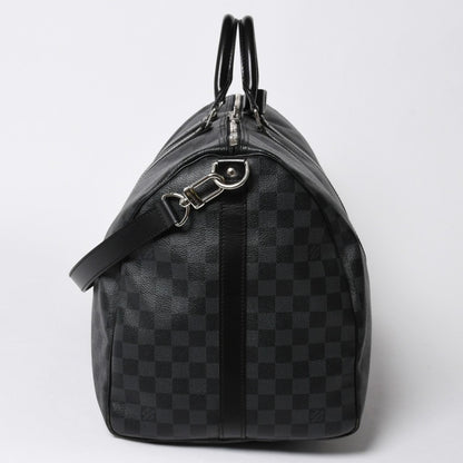 Louis Vuitton Keepall Bandouliere 55 Boston Bag Damier Graphite Black — view 4