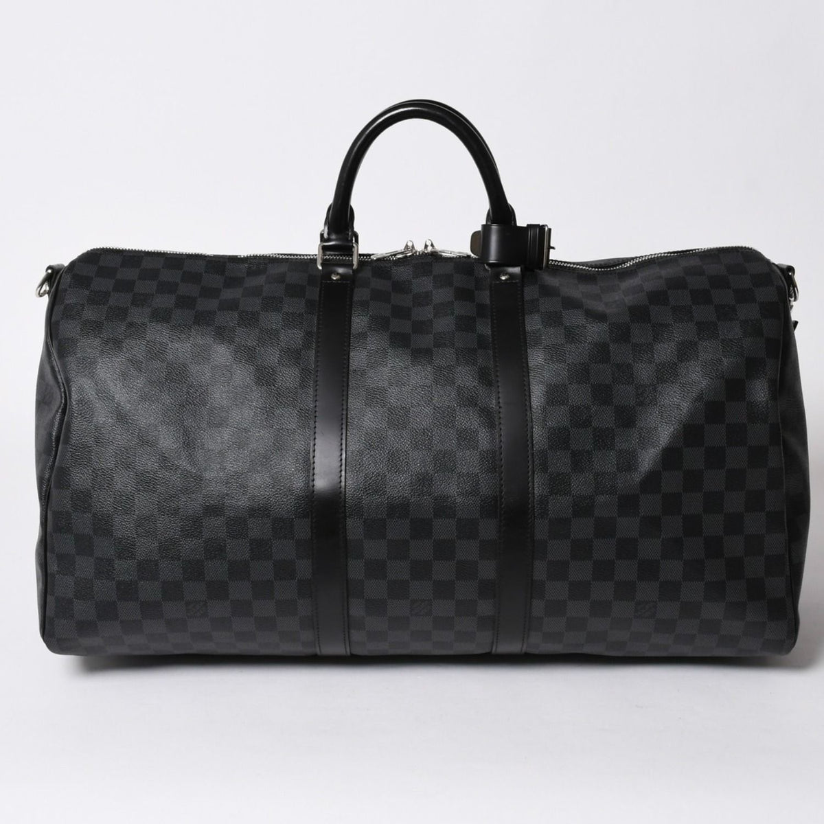 Louis Vuitton Keepall Bandouliere 55 Boston Bag Damier Graphite Black — view 2