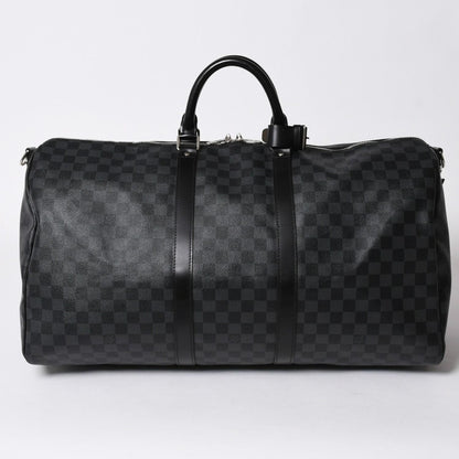 Louis Vuitton Keepall Bandouliere 55 Boston Bag Damier Graphite Black — view 2