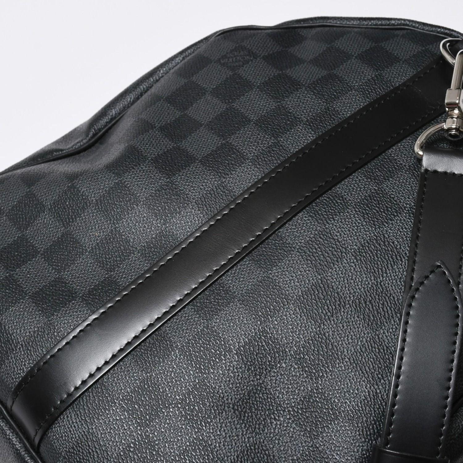 Louis Vuitton Keepall Bandouliere 55 Boston Bag Damier Graphite Black — view 7