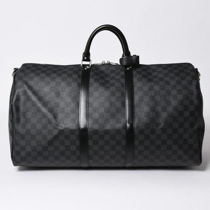 Louis Vuitton Keepall Bandouliere 55 Boston Bag Damier Graphite Black — view 2