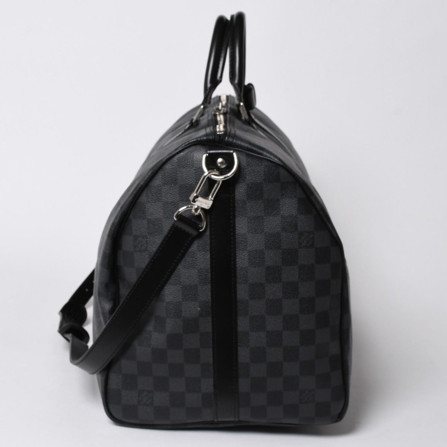 Louis Vuitton Keepall Bandouliere 55 Boston Bag Damier Graphite Black — view 4