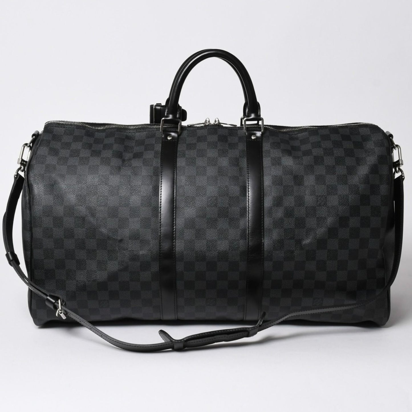 Louis Vuitton Keepall Bandouliere 55 Boston Bag Damier Graphite Black