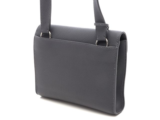Hermes Sac a Depeches 21 Ardoise Silver Shoulder Bag Togo — view 2