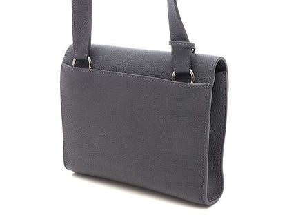 Hermes Sac a Depeches 21 Ardoise Silver Shoulder Bag Togo — view 2