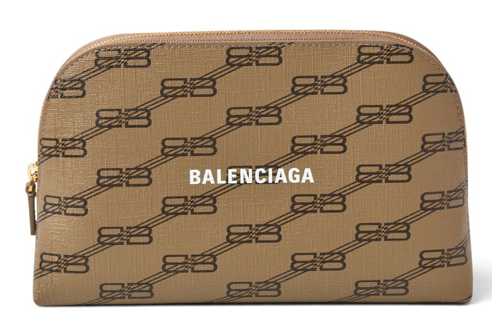 Balenciaga Multi Pouch Clutch BB Monogram Round Brown