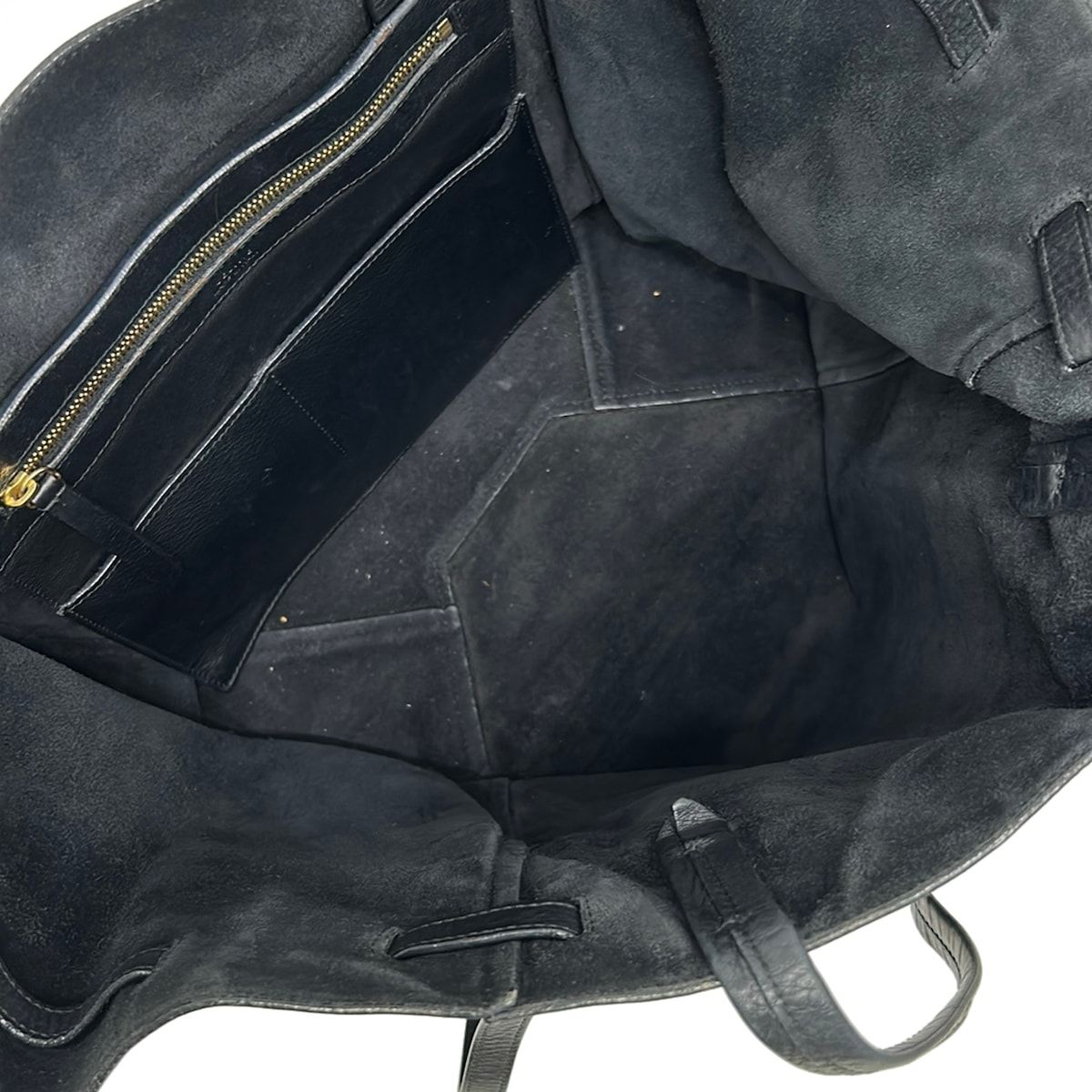 Celine Tote Cabaphantom Small with Belt Black Leather — view 7