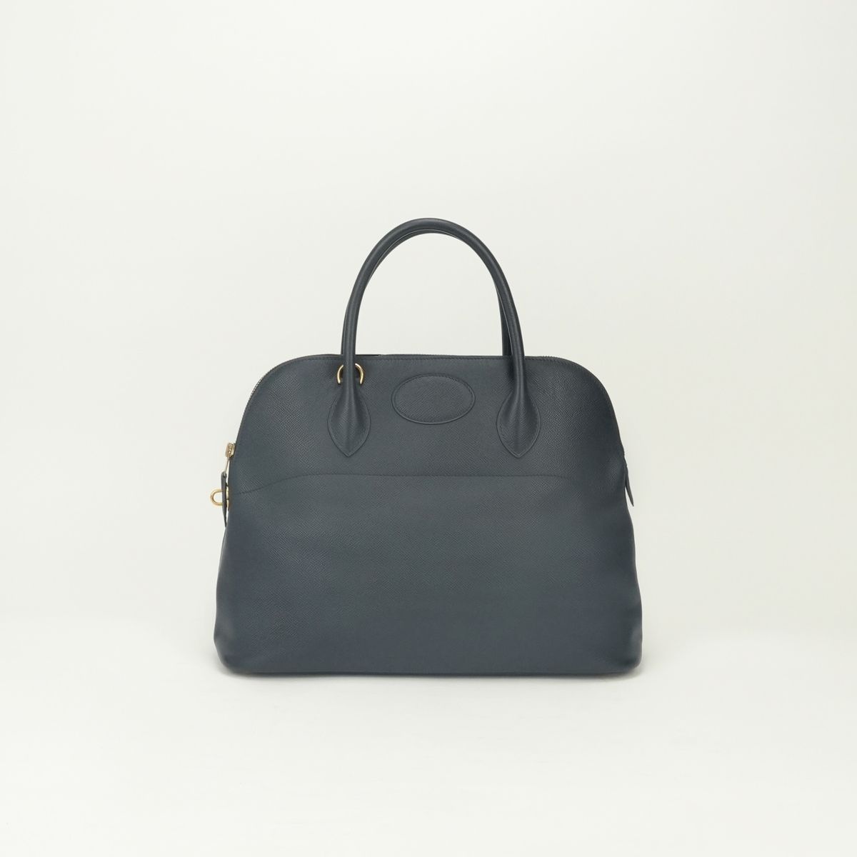Hermes Bolide 35 Tote Shoulder Bag Courchevel Navy Gold 2-Way