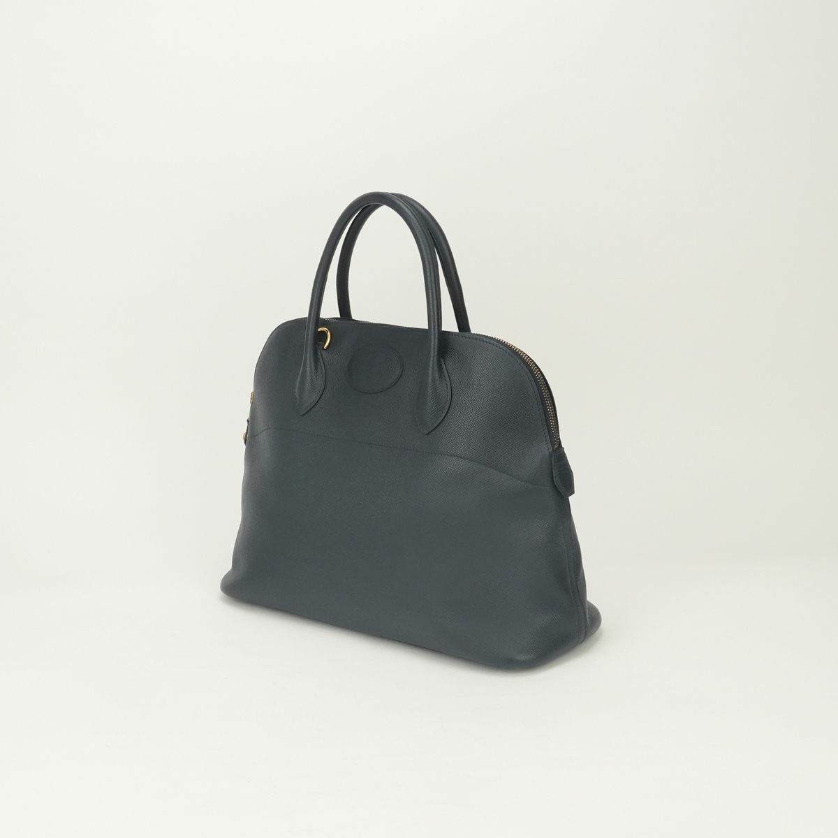 Hermes Bolide 35 Tote Shoulder Bag Courchevel Navy Gold 2-Way — view 2