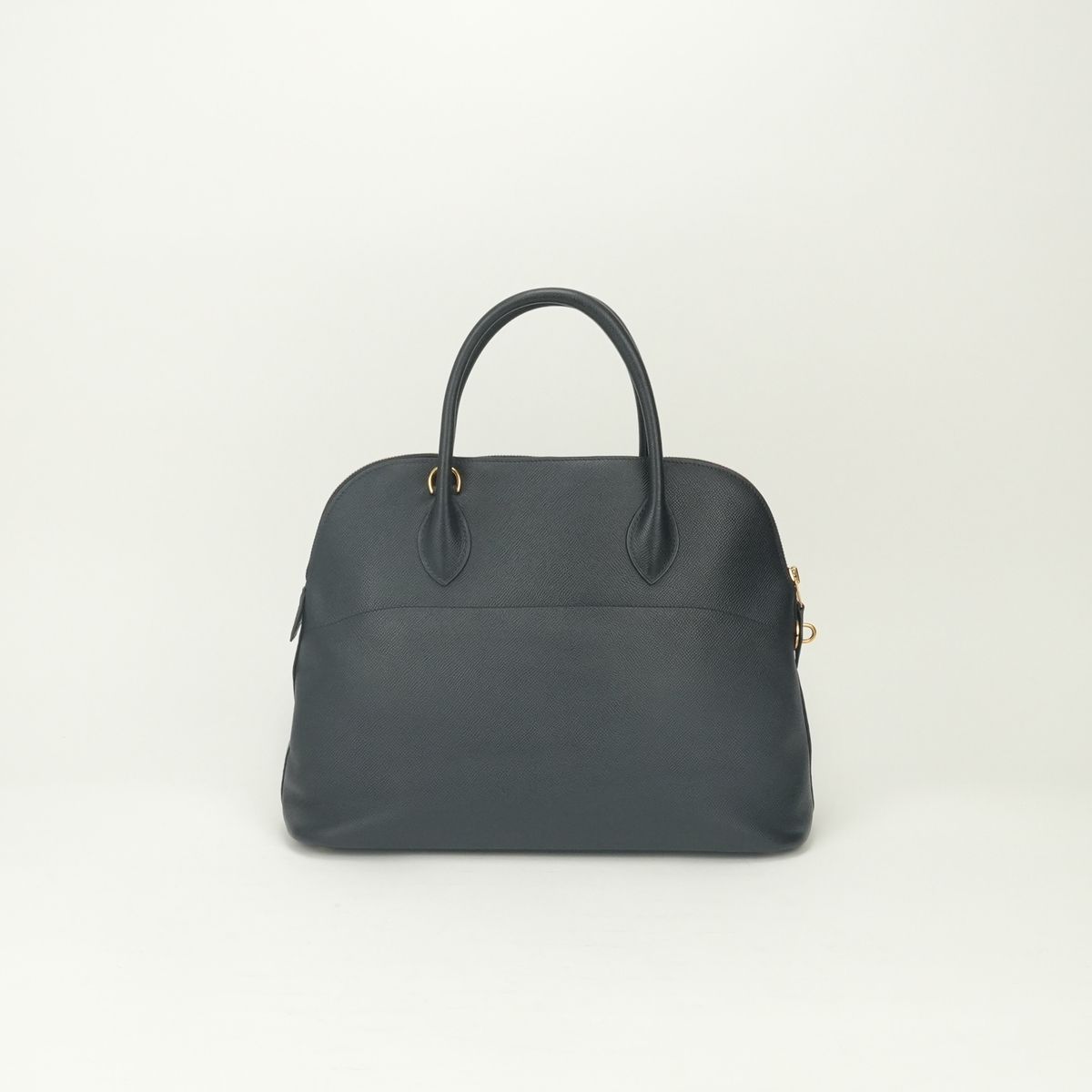 Hermes Bolide 35 Tote Shoulder Bag Courchevel Navy Gold 2-Way — view 3