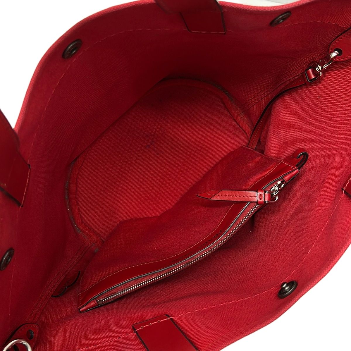 Prada Tote Navy Red Leather — view 7
