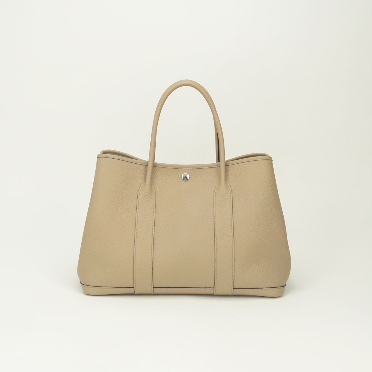 Hermes Garden Party PM 36 Tote Country Trench Beige Silver