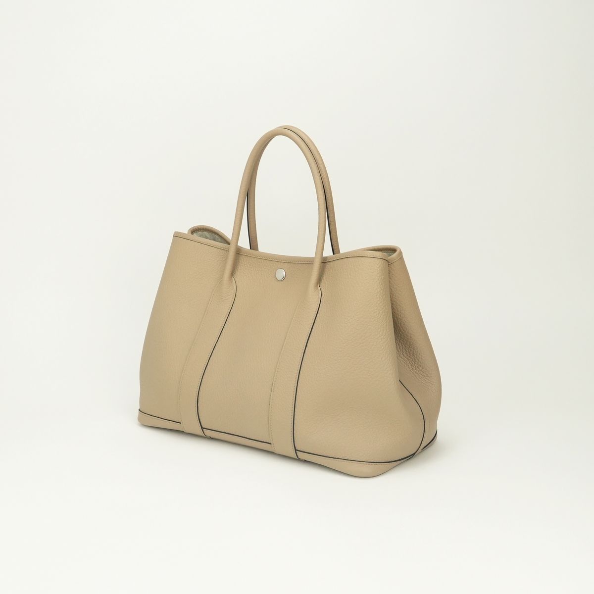 Hermes Garden Party PM 36 Tote Country Trench Beige Silver — view 2