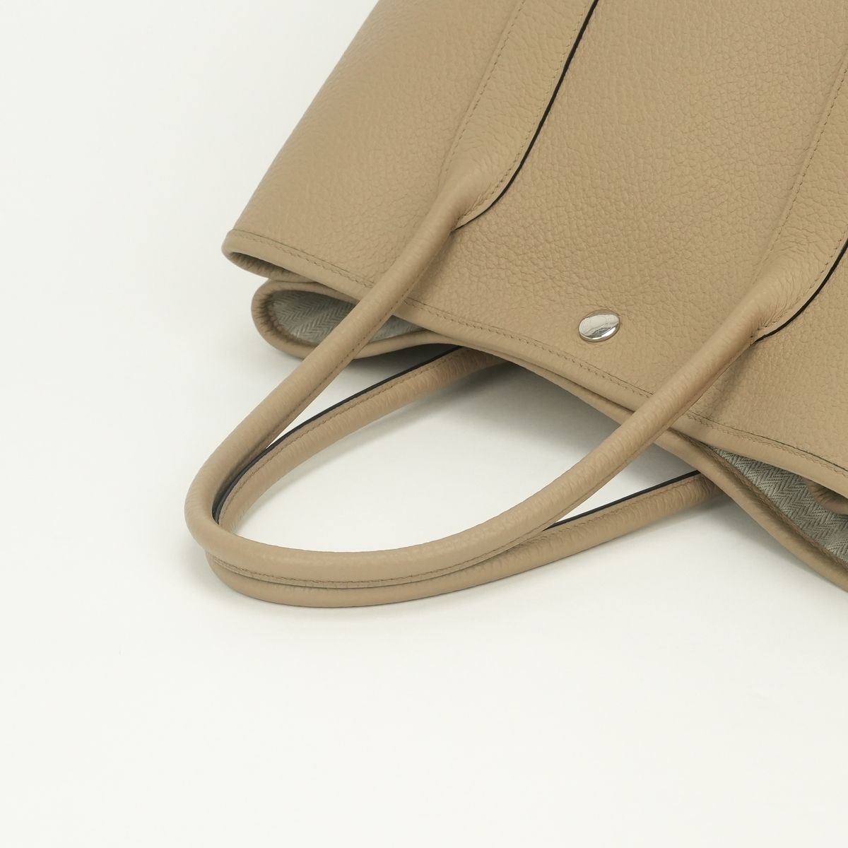 Hermes Garden Party PM 36 Tote Country Trench Beige Silver — view 4