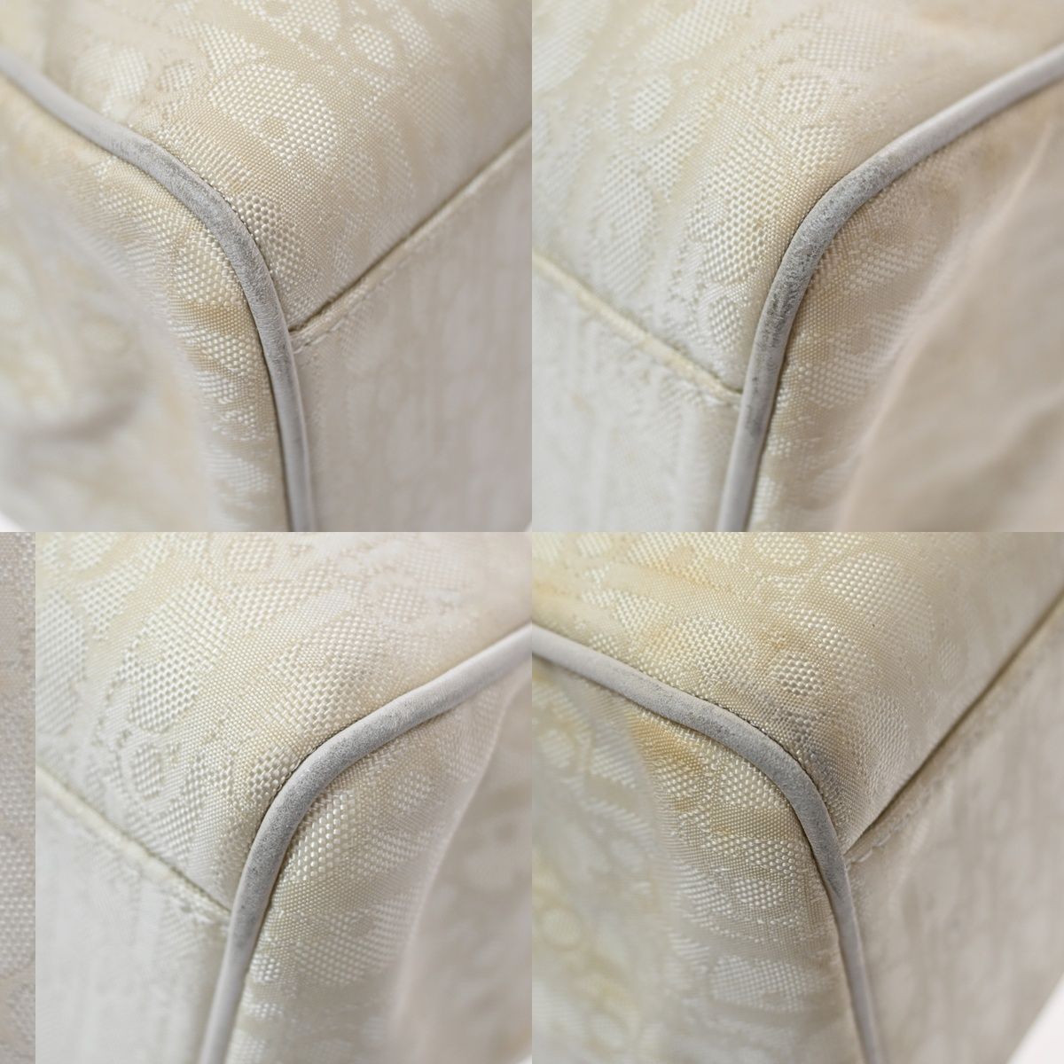 Dior Trotter Shoulder Handbag Beige Nylon Leather — view 8