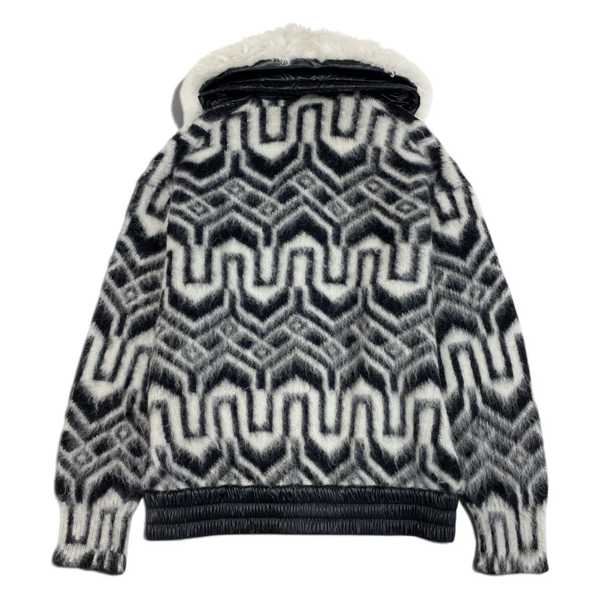 Moncler Grenoble Apres Ski Cardigan Knit Jacket Black White — view 3