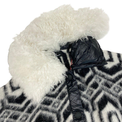 Moncler Grenoble Apres Ski Cardigan Knit Jacket Black White — view 6