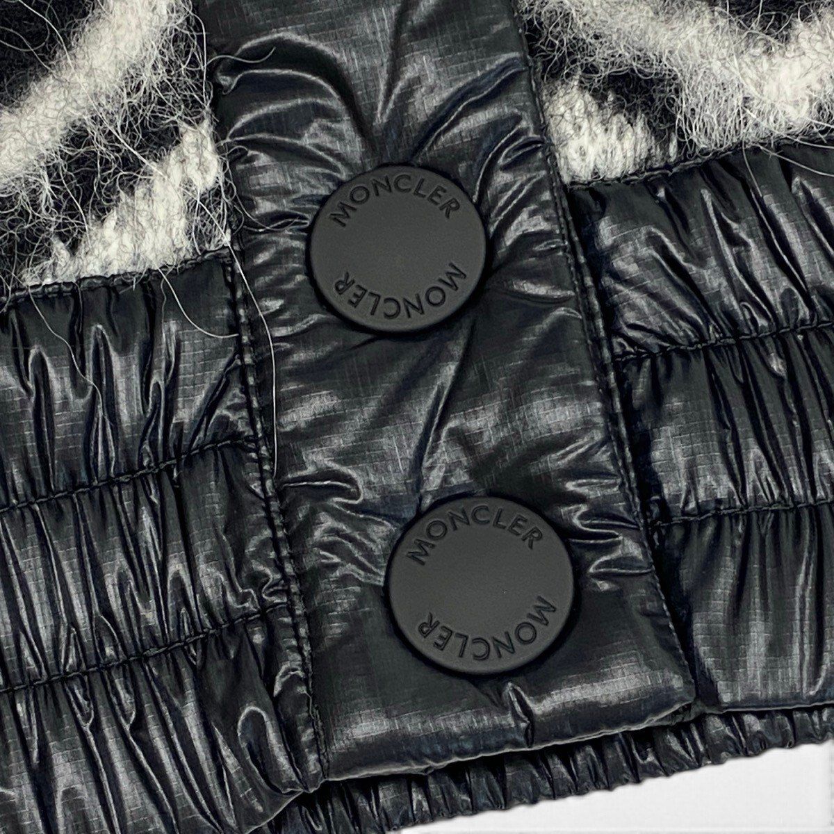 Moncler Grenoble Apres Ski Cardigan Knit Jacket Black White — view 8