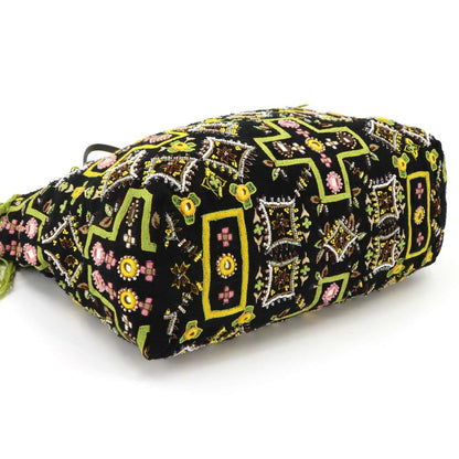 Fendi Beads Embroidery Tote Canvas Leather Multicolor Silver — view 5
