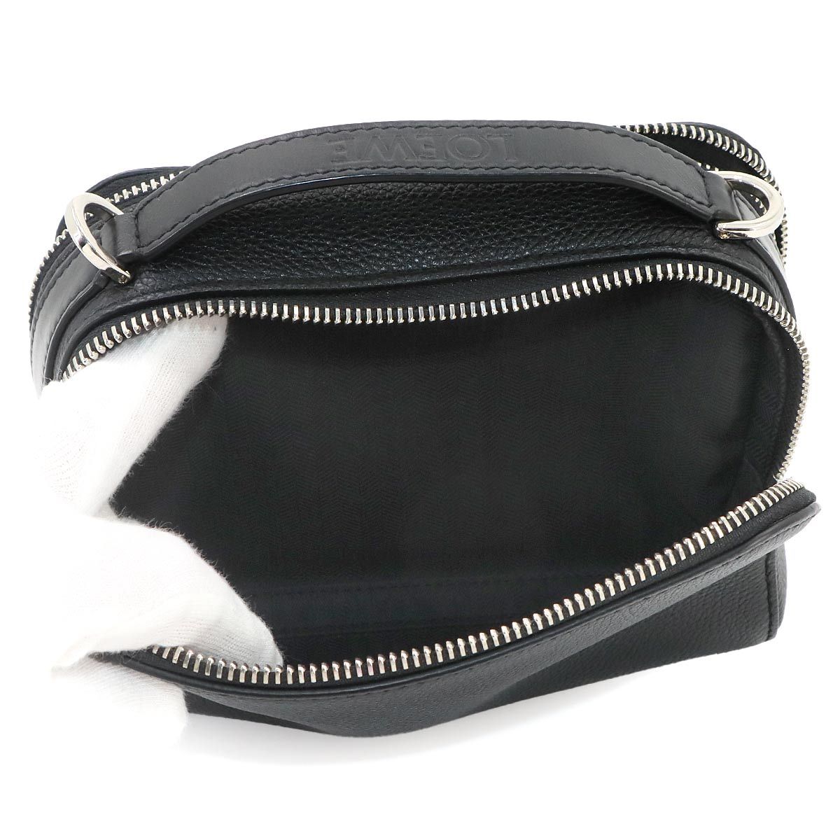 Loewe Crossbody Camera Bag Mini 2-Way Leather Black — view 7