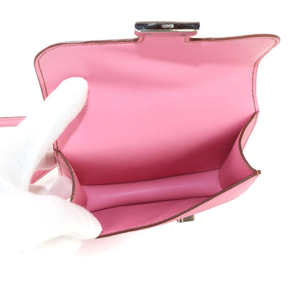 Hermes Constance 14 Micro Shoulder Bag Swift Pink Silver — view 6