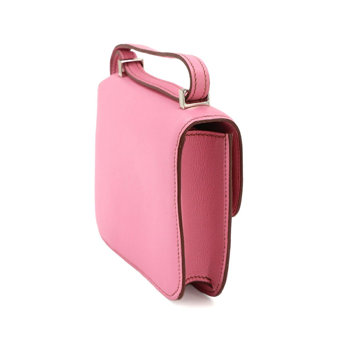 Hermes Constance 14 Micro Shoulder Bag Swift Pink Silver — view 3