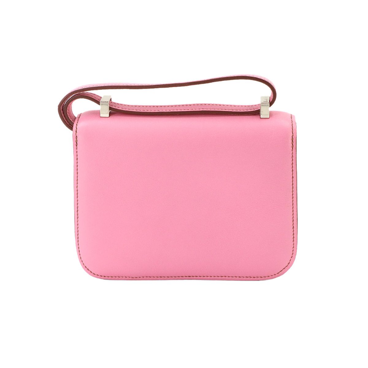 Hermes Constance 14 Micro Shoulder Bag Swift Pink Silver — view 2