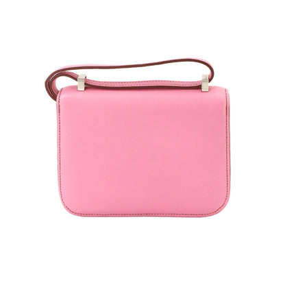 Hermes Constance 14 Micro Shoulder Bag Swift Pink Silver — view 2