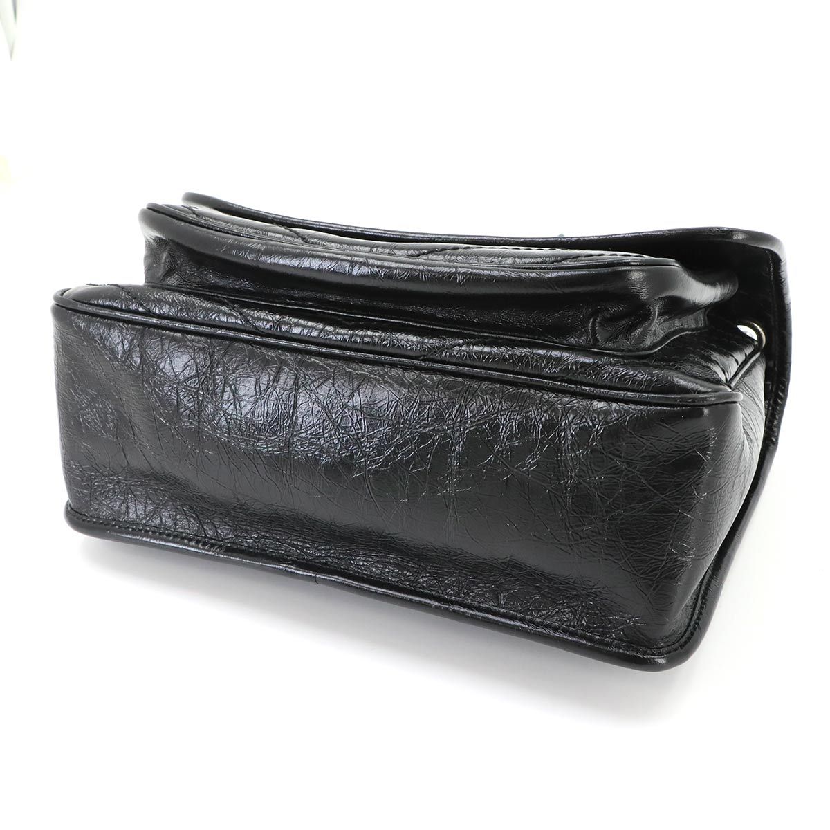 Saint Laurent Niki Medium Chain Shoulder Bag Leather Noir Silver — view 4
