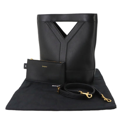 Saint Laurent Bucket Small 2-Way Bag Leather Black — view 2