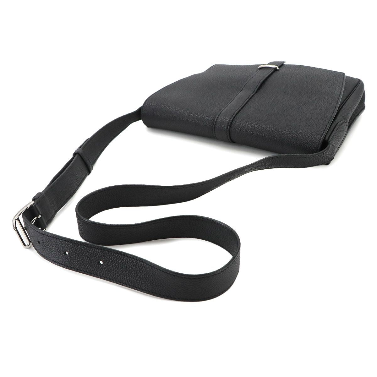 Hermes Steve Wright Junior Messenger Shoulder Bag Togo Black — view 5