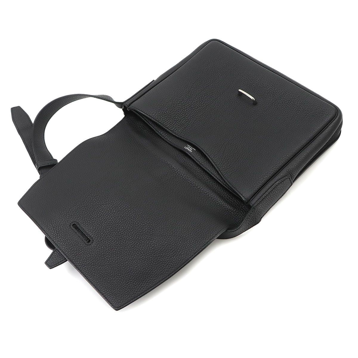 Hermes Steve Wright Junior Messenger Shoulder Bag Togo Black — view 6